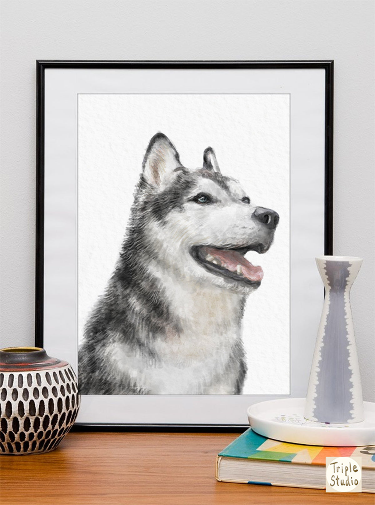 Husky Dog Art Print