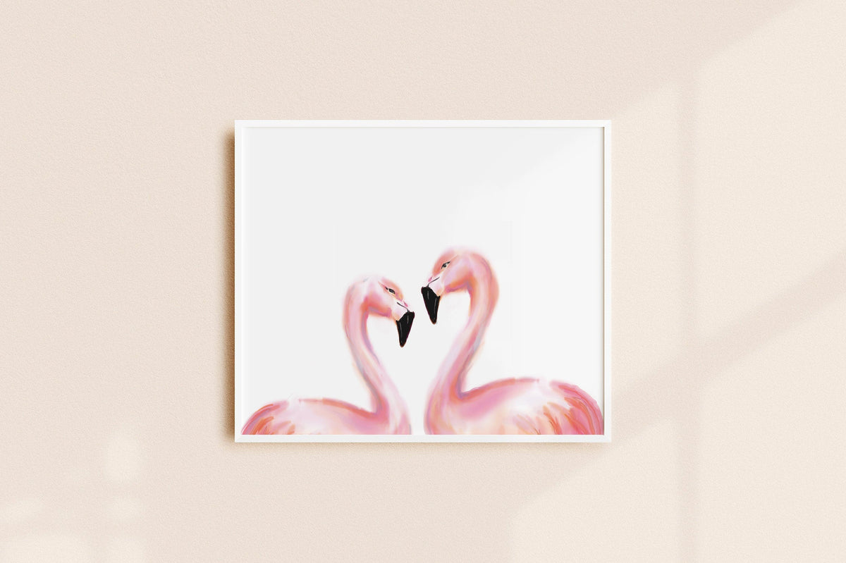 Flamingo in Love Art Print