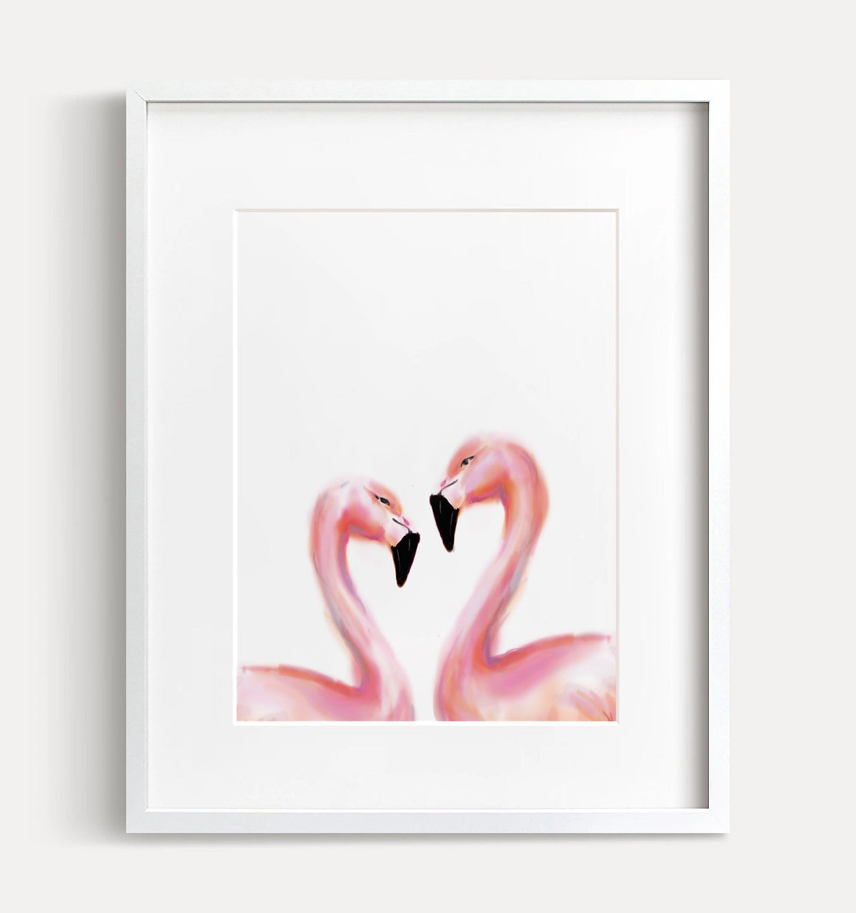 Flamingo in Love Art Print