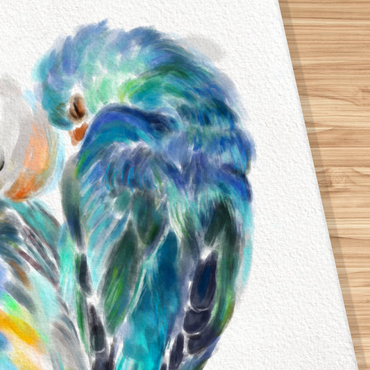 Personalized Lovebird Art Print