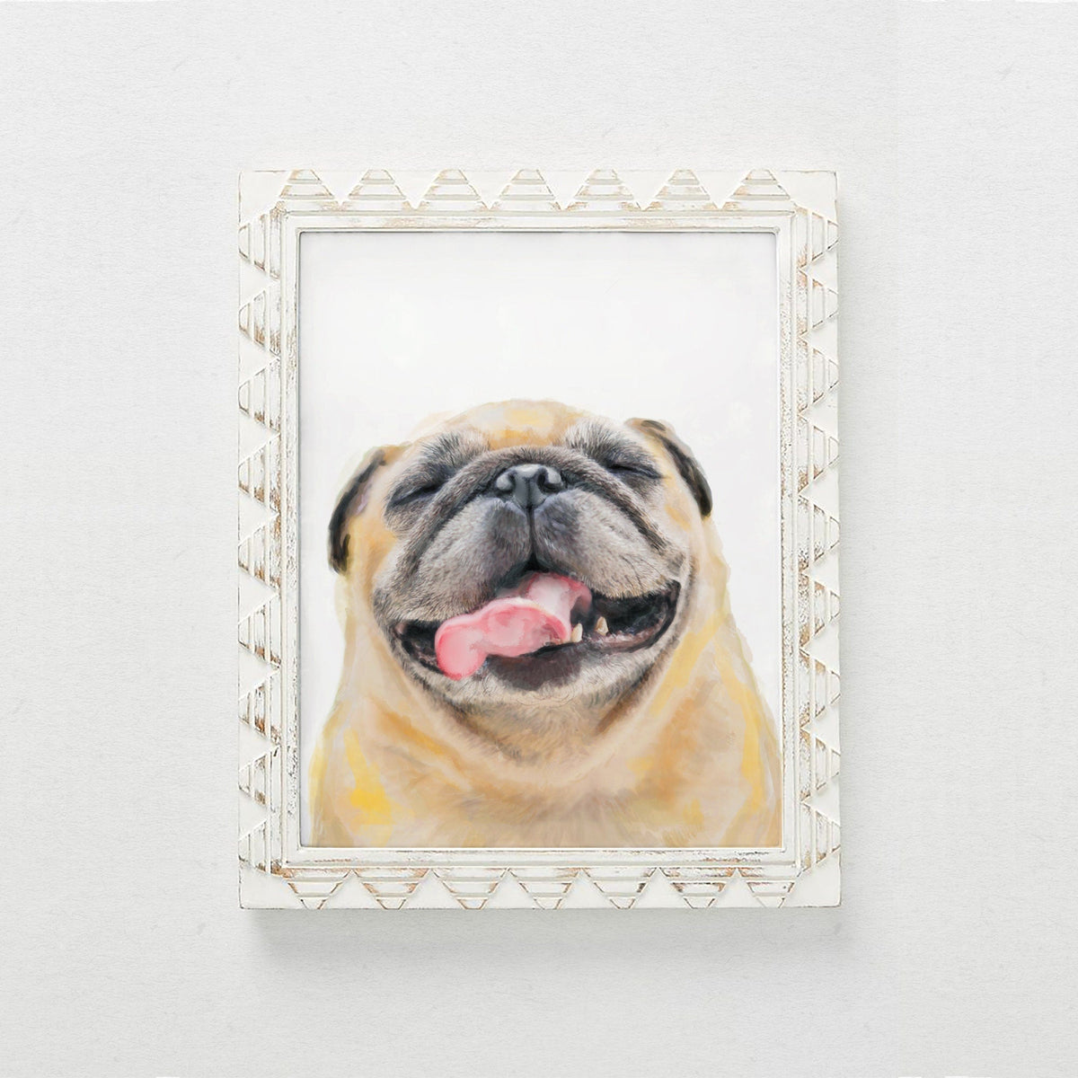Happy Pug Art Print
