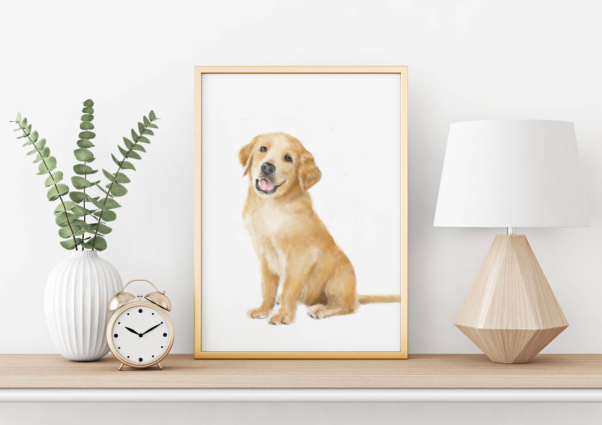 Golden Retriever Puppy Art Print