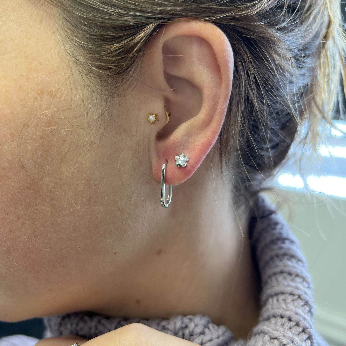 Boucles d'oreilles Huggies en argent sterling