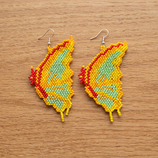 Beaded Butterfly Earrings — Harvest Colourways