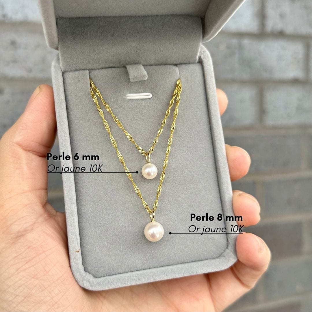 Pendentif perle d'eau douce et ou