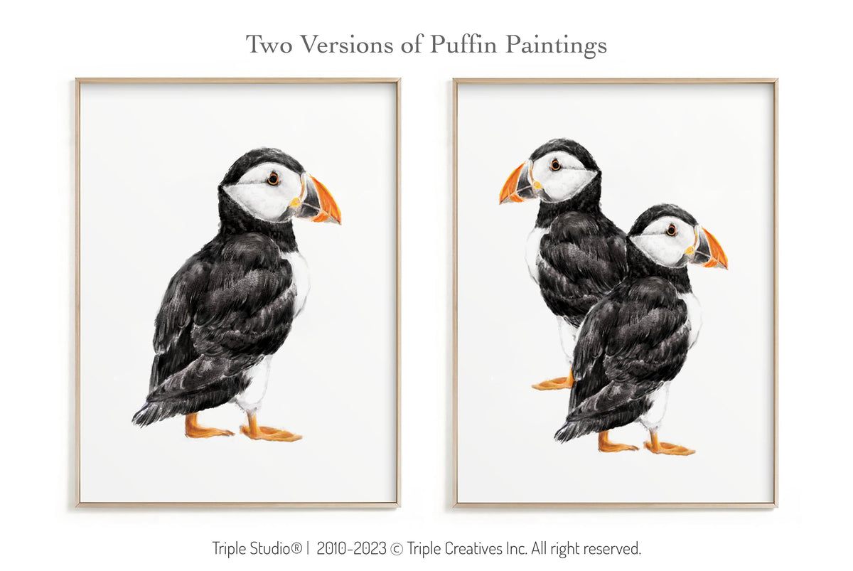 Puffin Watercolor Painting