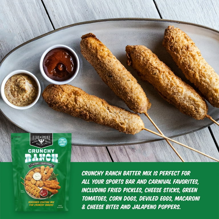 Fire & Smoke Society Crunchy Ranch Chicken Coating Fry Mix, 9.6oz