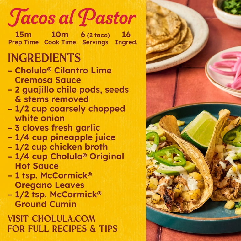 Cholula Cilantro Lime Cremosa Sauce, 8oz