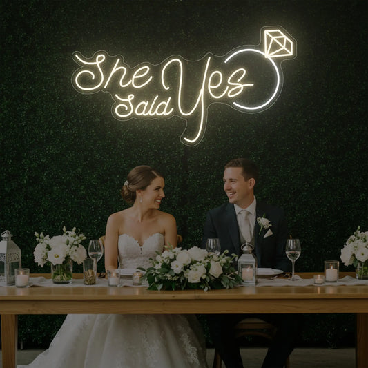She Said Yes Neon Sign