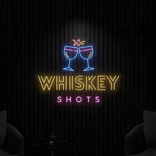 Whiskey Shots Neon Sign