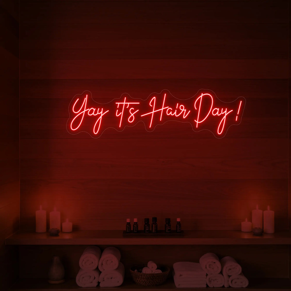 Yay, It's Hair Day! Neon Sign