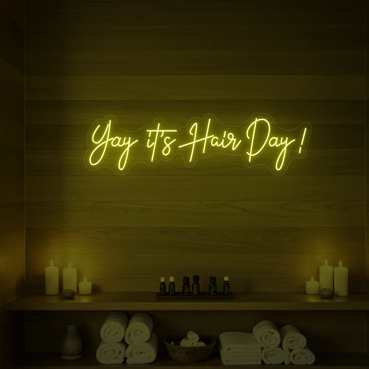 Yay, It's Hair Day! Neon Sign