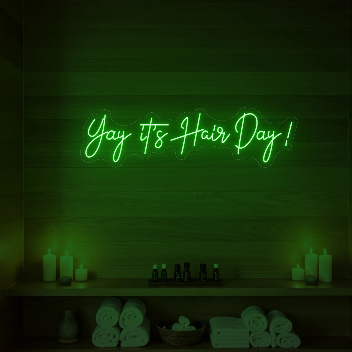 Yay, It's Hair Day! Neon Sign