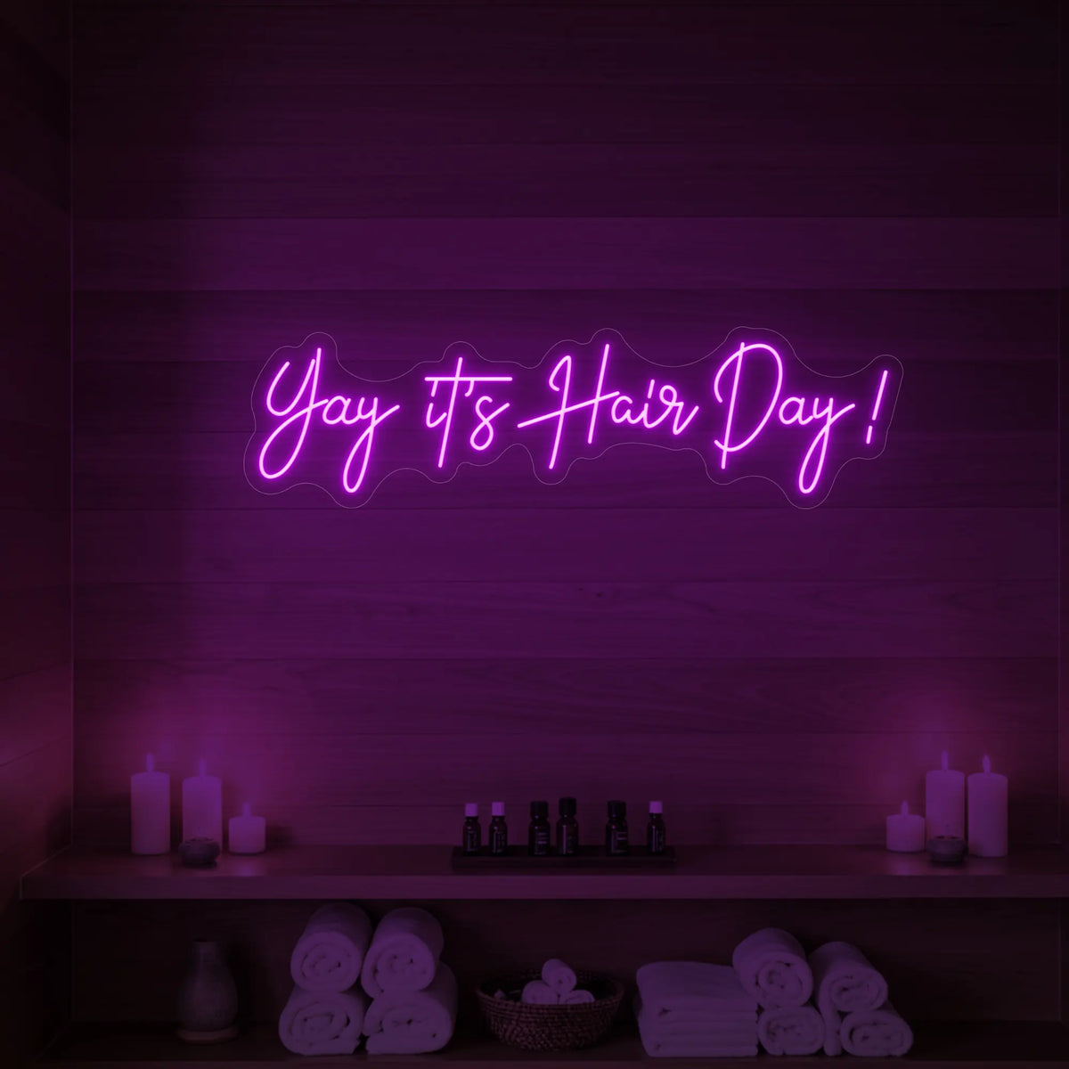 Yay, It's Hair Day! Neon Sign