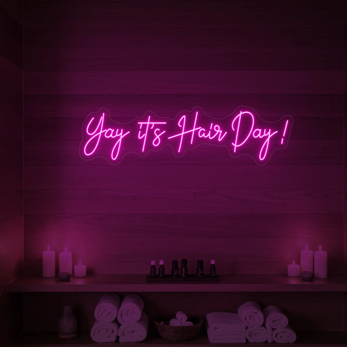Yay, It's Hair Day! Neon Sign