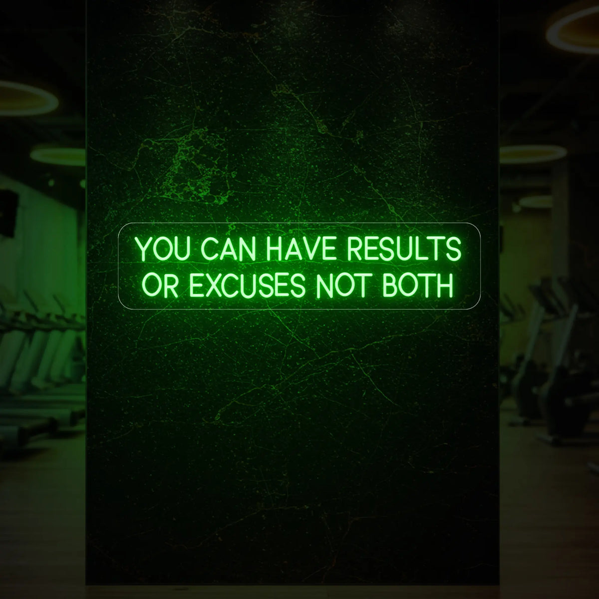 YOU CAN HAVE RESULTS OR EXCUSES NOT BOTH Neon Sign