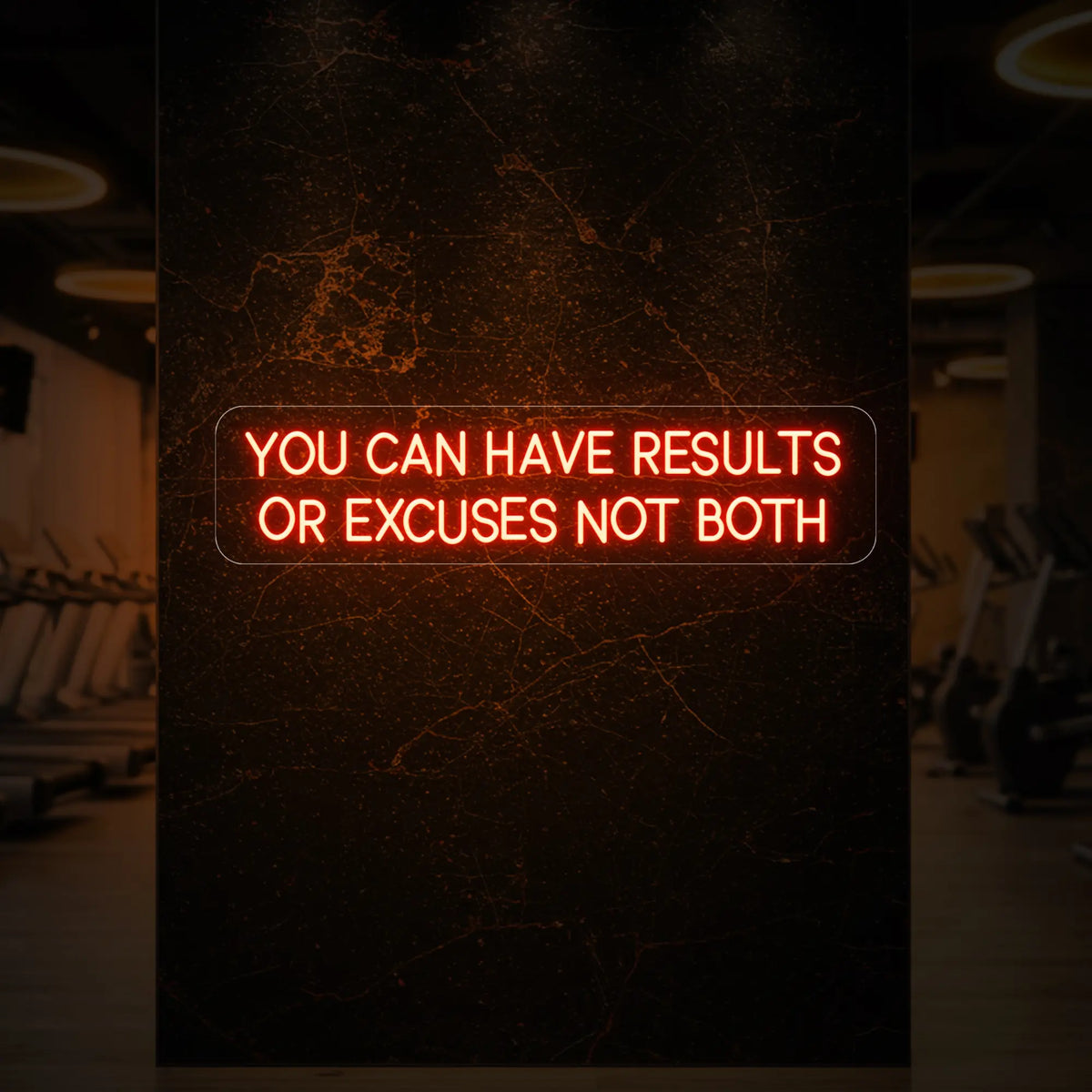 YOU CAN HAVE RESULTS OR EXCUSES NOT BOTH Neon Sign